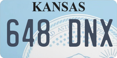 KS license plate 648DNX