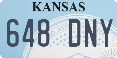 KS license plate 648DNY