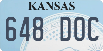 KS license plate 648DOC