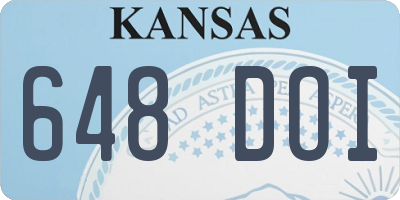 KS license plate 648DOI