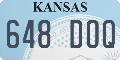 KS license plate 648DOQ