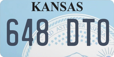 KS license plate 648DTO