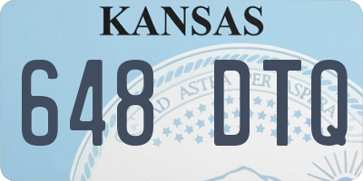 KS license plate 648DTQ