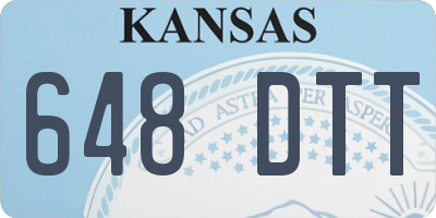 KS license plate 648DTT