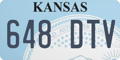 KS license plate 648DTV
