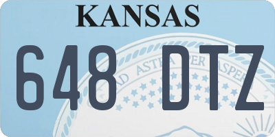KS license plate 648DTZ