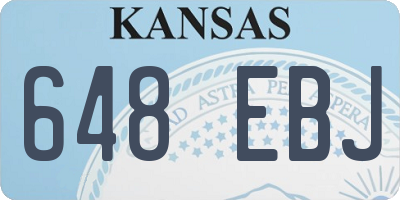 KS license plate 648EBJ