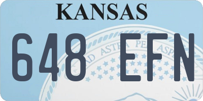 KS license plate 648EFN