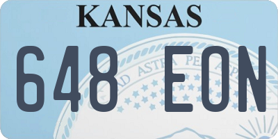 KS license plate 648EON