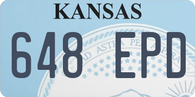 KS license plate 648EPD
