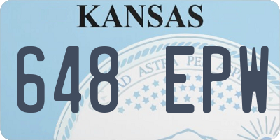 KS license plate 648EPW