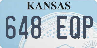 KS license plate 648EQP