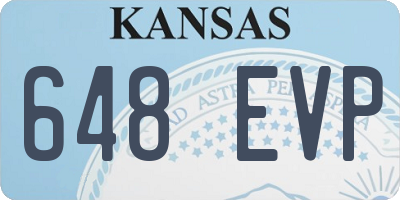 KS license plate 648EVP