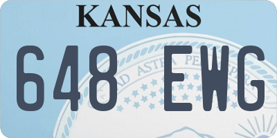 KS license plate 648EWG