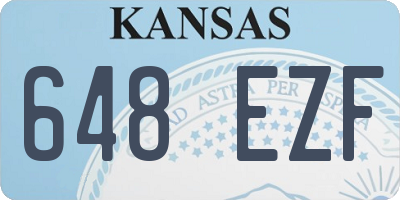 KS license plate 648EZF