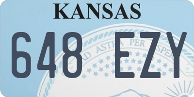 KS license plate 648EZY