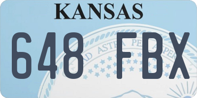KS license plate 648FBX