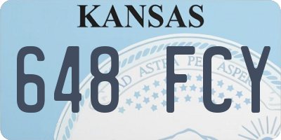 KS license plate 648FCY