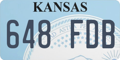 KS license plate 648FDB