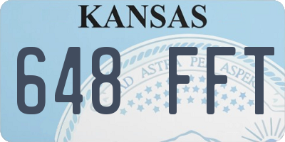 KS license plate 648FFT