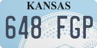 KS license plate 648FGP