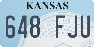 KS license plate 648FJU