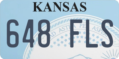 KS license plate 648FLS