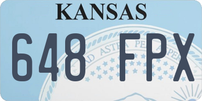KS license plate 648FPX