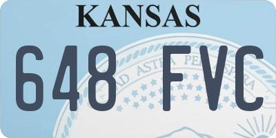 KS license plate 648FVC