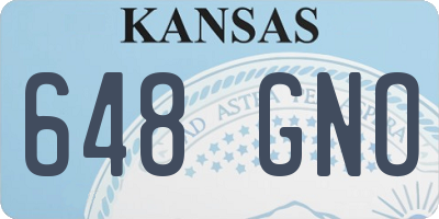 KS license plate 648GNO