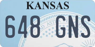 KS license plate 648GNS