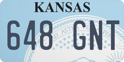 KS license plate 648GNT