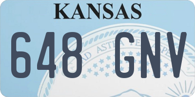 KS license plate 648GNV
