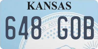 KS license plate 648GOB