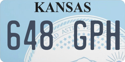 KS license plate 648GPH