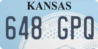 KS license plate 648GPQ