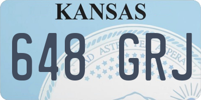 KS license plate 648GRJ