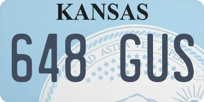 KS license plate 648GUS
