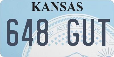 KS license plate 648GUT