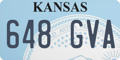 KS license plate 648GVA