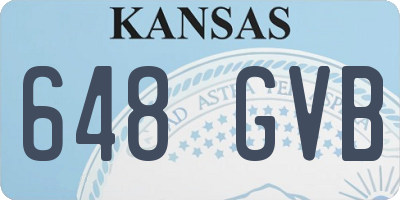 KS license plate 648GVB