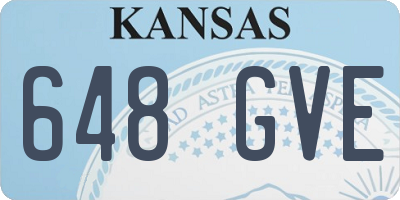 KS license plate 648GVE