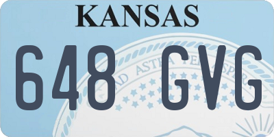 KS license plate 648GVG