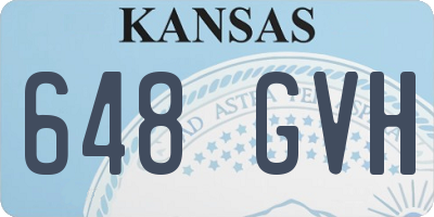 KS license plate 648GVH