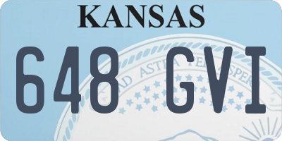 KS license plate 648GVI