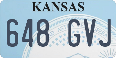 KS license plate 648GVJ