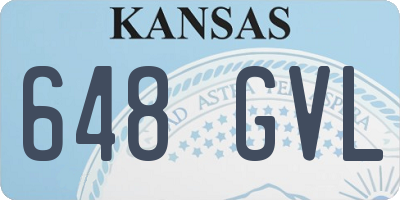 KS license plate 648GVL