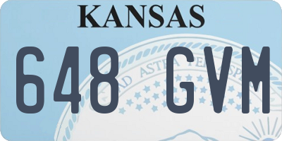 KS license plate 648GVM