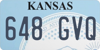 KS license plate 648GVQ