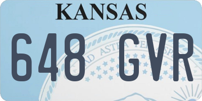 KS license plate 648GVR